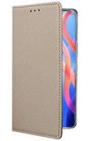 Кожен калъф тефтер и стойка Magnetic FLEXI Book Style за Xiaomi Redmi Note 11 5G /Xiaomi Redmi Note 11T 5G /Xiaomi Poco M4 pro 5G / Xiaomi Redmi Note 11S 5G златист 